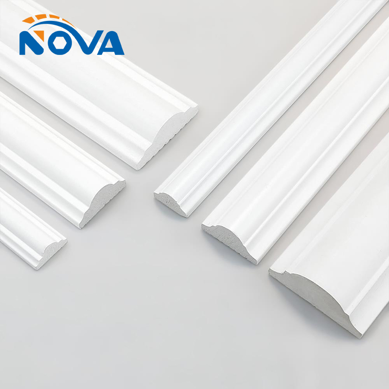 Wall Decoration Manufacturer Easy Install PVC Coated Skirting Polystyrene Waterproof Interior PS Skirting Board