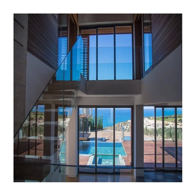 Factory Manufacture Terrace Glass Parapet /Handrail Glass Parapet Panels/ Infill Kit Stair U Channel Railing / Balustrade