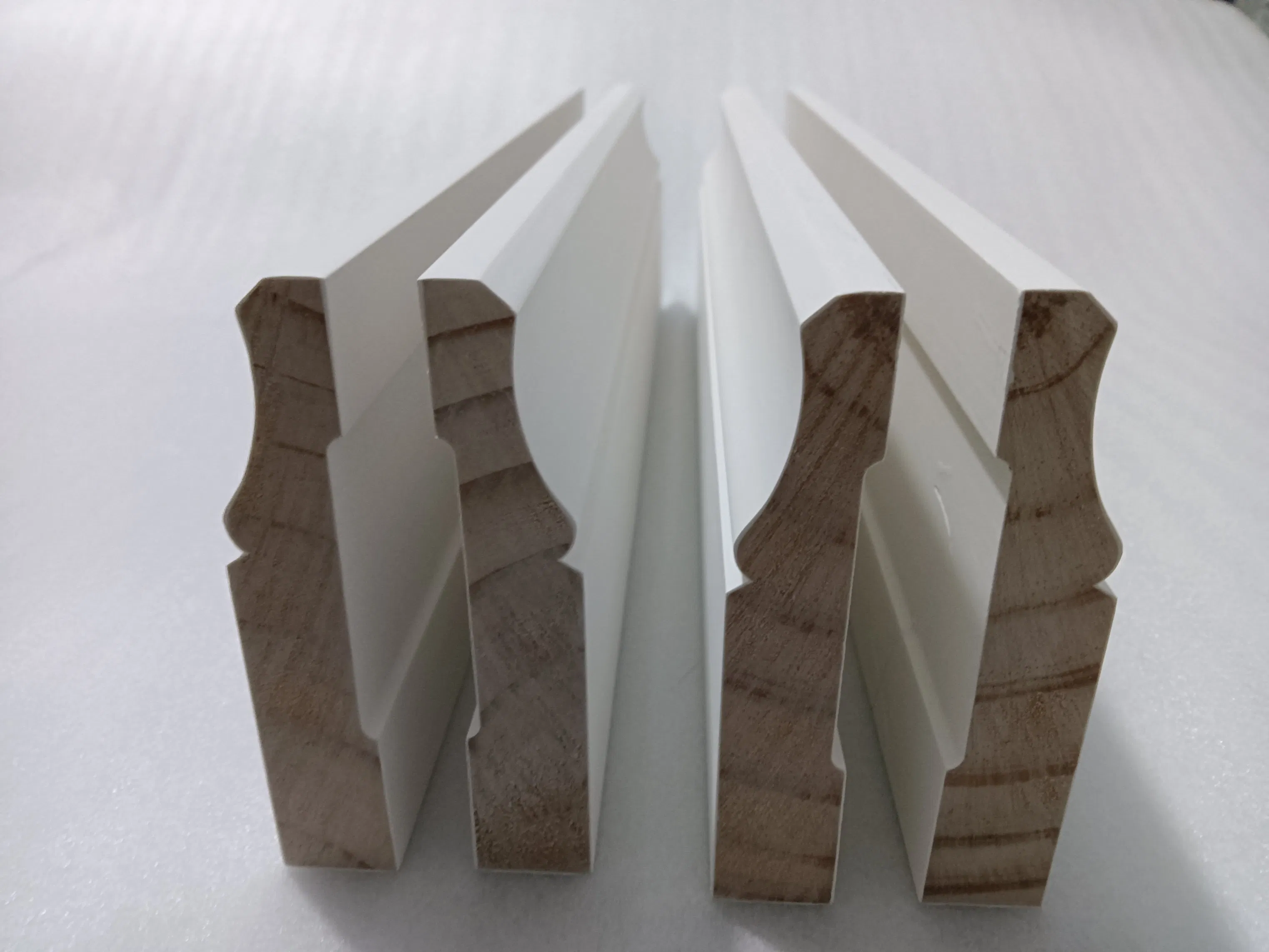 66*18/92*18/138*18 Factory Supply Primed White Finger Jointed Pine Wood /MDF Moulding Baseboards Skirting Boards Lamb's Tongue&Custom Profile for Interior Deco