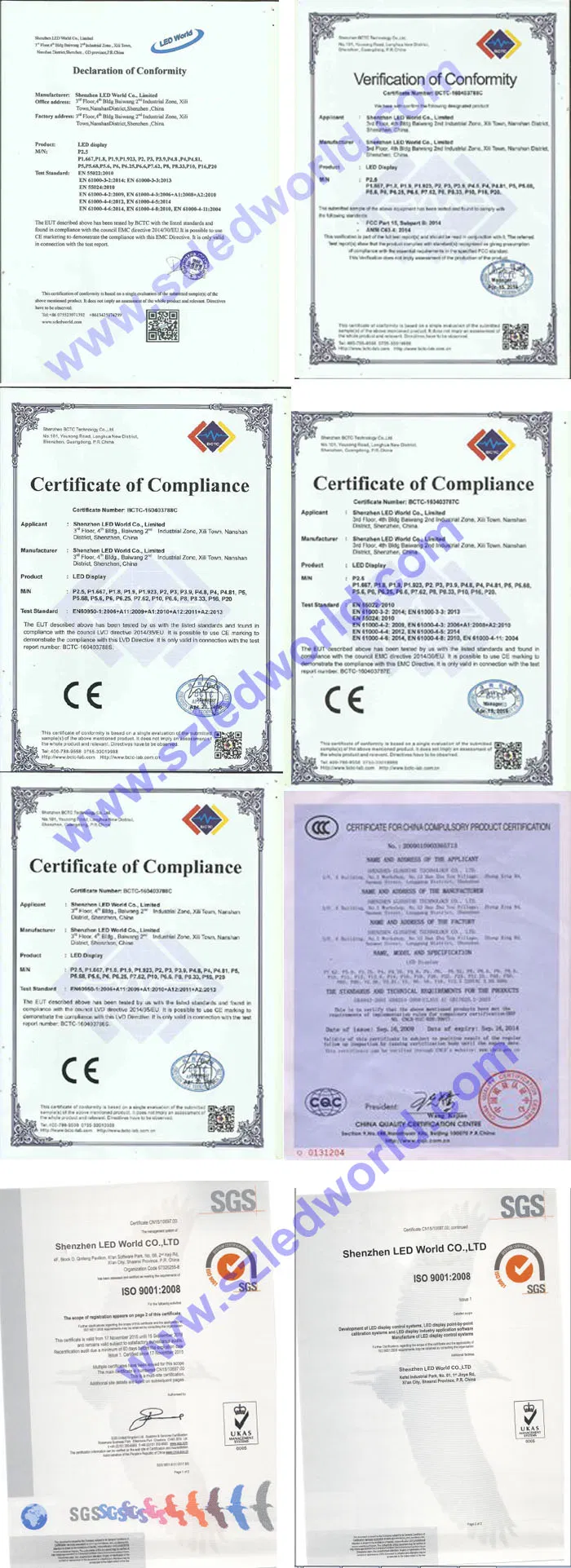 Certifications