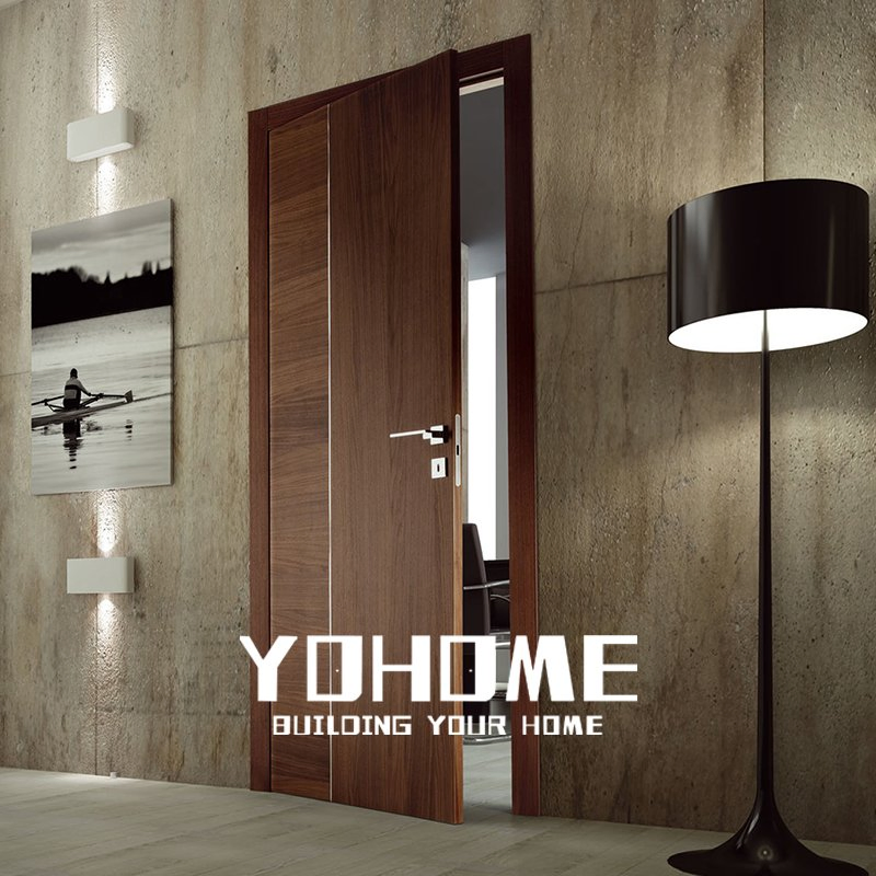 UL Oak Solid Interior Wood Fire Rated Customize Apartment Hotel Flat Rsternal Internal Bedroom Door and Frames