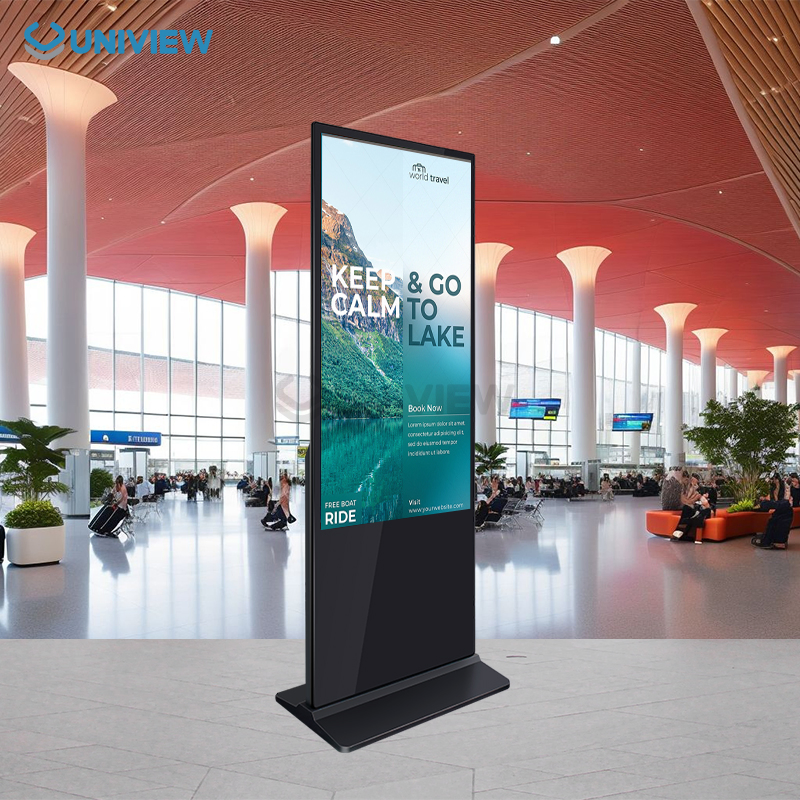 Uniview LCD 49inch Customizable Floor Standing Touch Screen Advertising Software Driver Board Version Advertising Display 2K or 4K Display