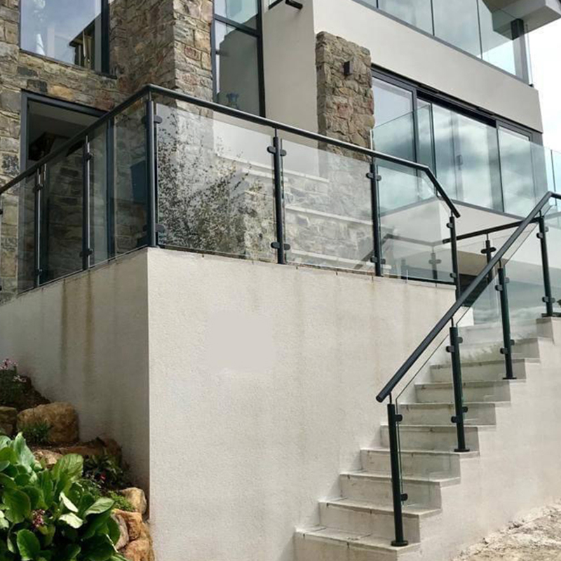 Stair Cable Stainless Steel Balustrade Clear Black Silver Gold White Satin Glass Balustrades