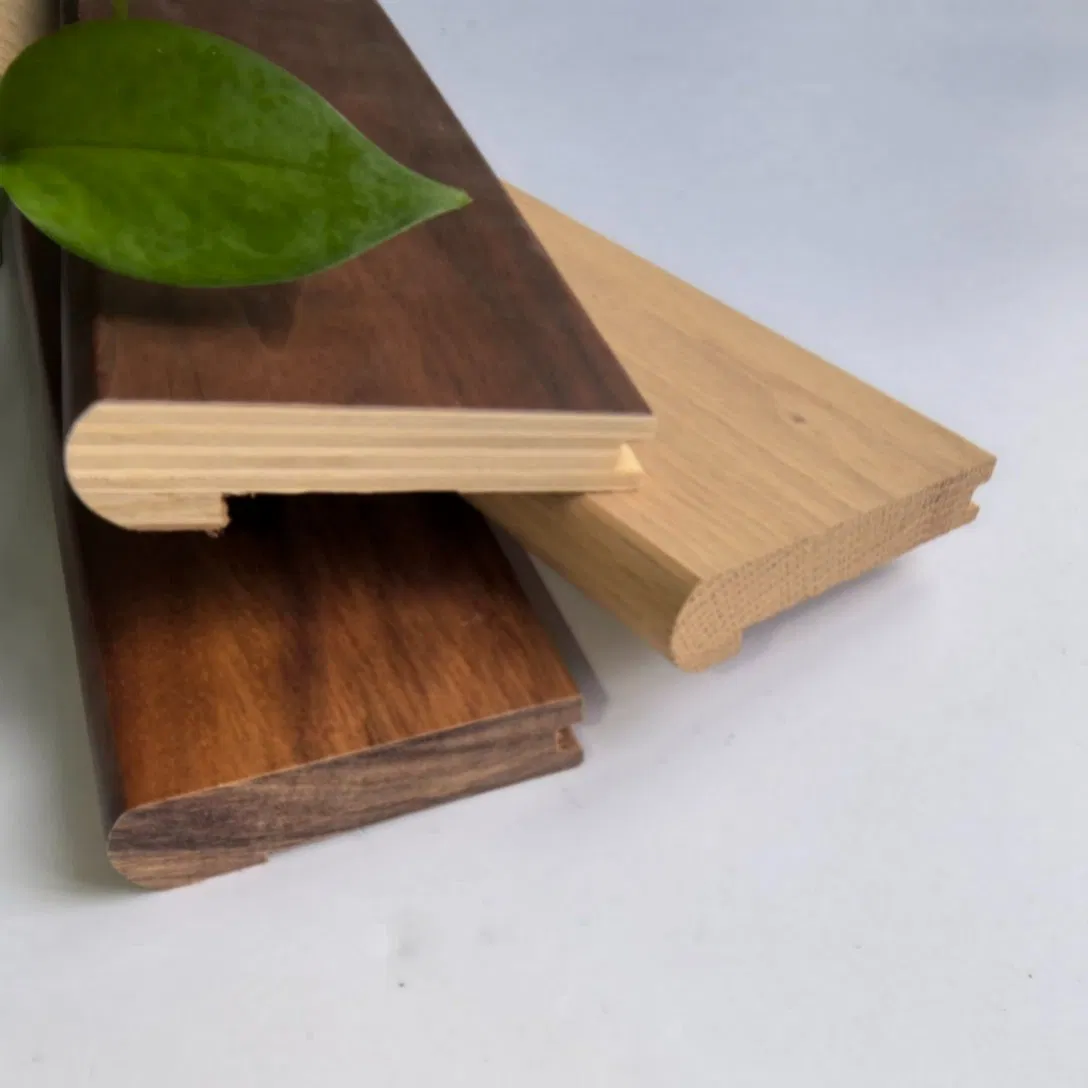 Solid Wood Stair Tread with Rounded Bullnose for Traditional Staircase Styling