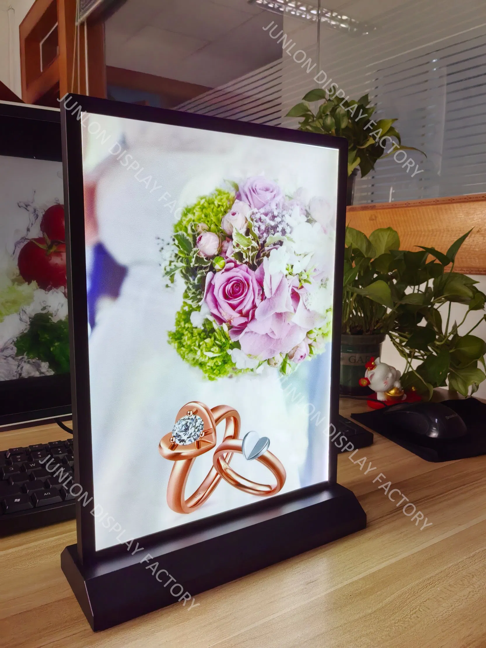 A4 Double Sided Advertising LED Menu Board with Battery Light Box