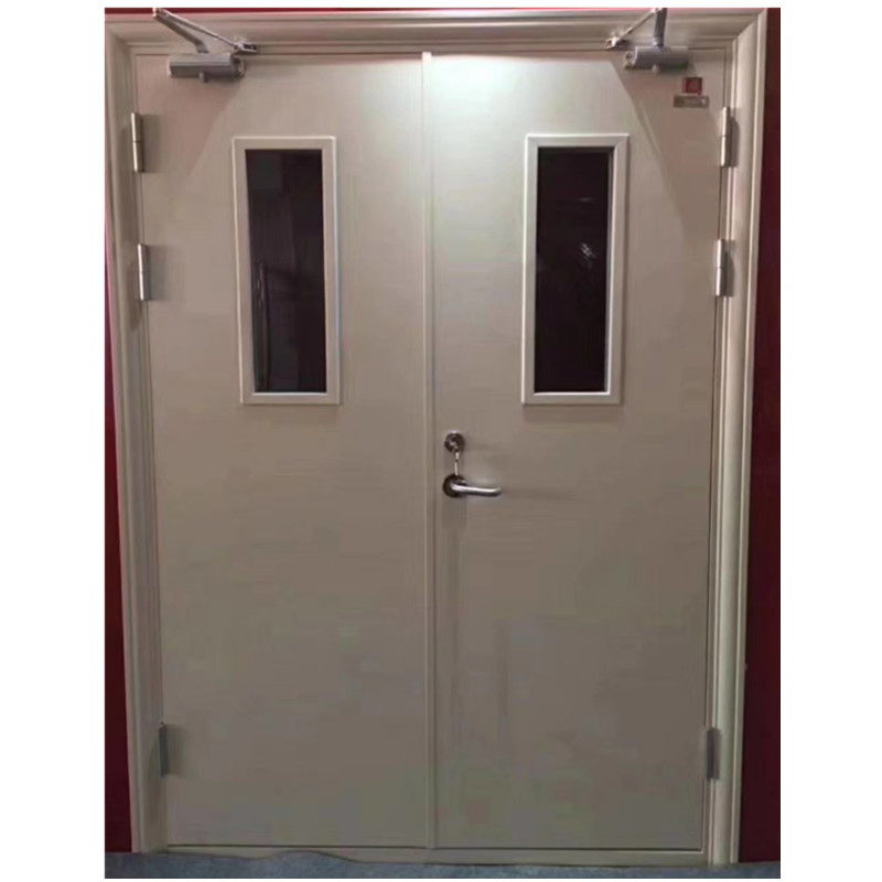 UL FM Insulated Hollow Metal Galvanized Steel Fire Rated Flush Emergency Exit Door and Frame Price Supplier