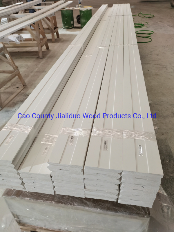 Customed White Primed Gesso Skirting Boards Wood Mouldings