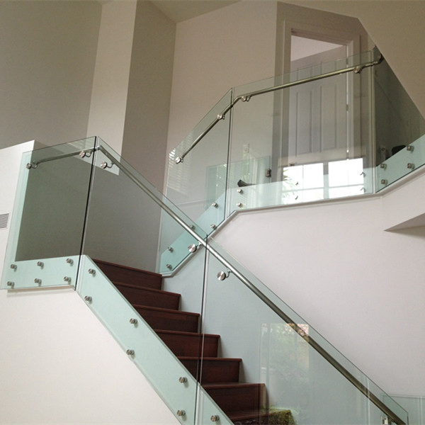 Exterior Stair Glass Railing Standoff Glass Balustrade