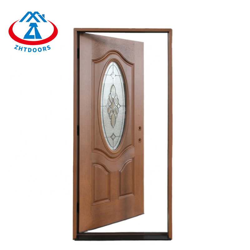 BS Certificated Zhtdoors Residence Exterior Industrial Fire Prevention Modern Wooden Fire Rated Wood Door Frames