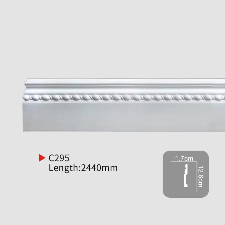 Auuan Decor Caved Panel Molding Polyurethane Trim Plastic Moulding for House Decoration