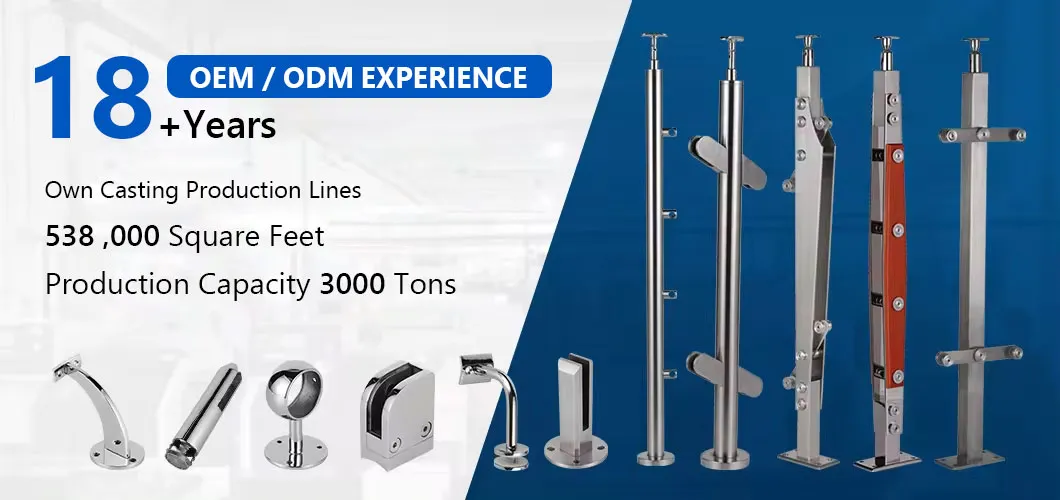 Engineering Design Guardrail Stair Railing Stainless Steel Balustrade