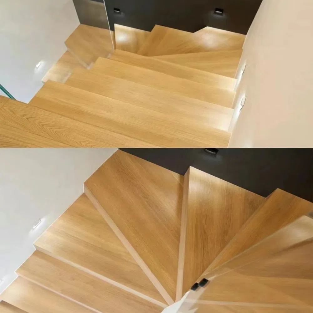 Durable Wooden White Oak Stair Tread for Flat Staircase