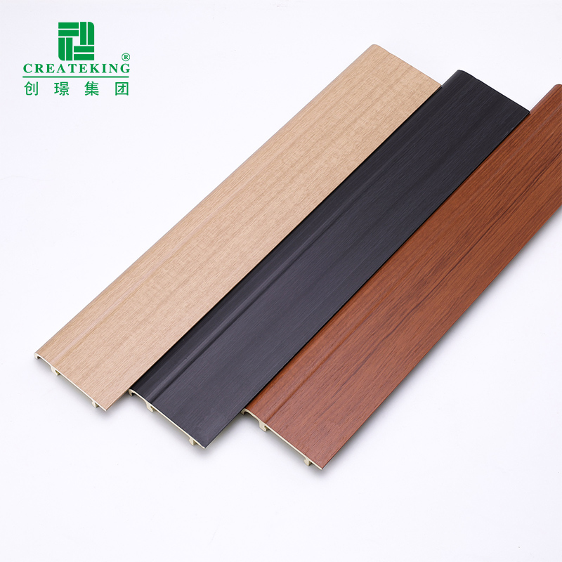 China Factory Createking Customized 76*14mm Waterproof Skirting Board Flooring Baseboard