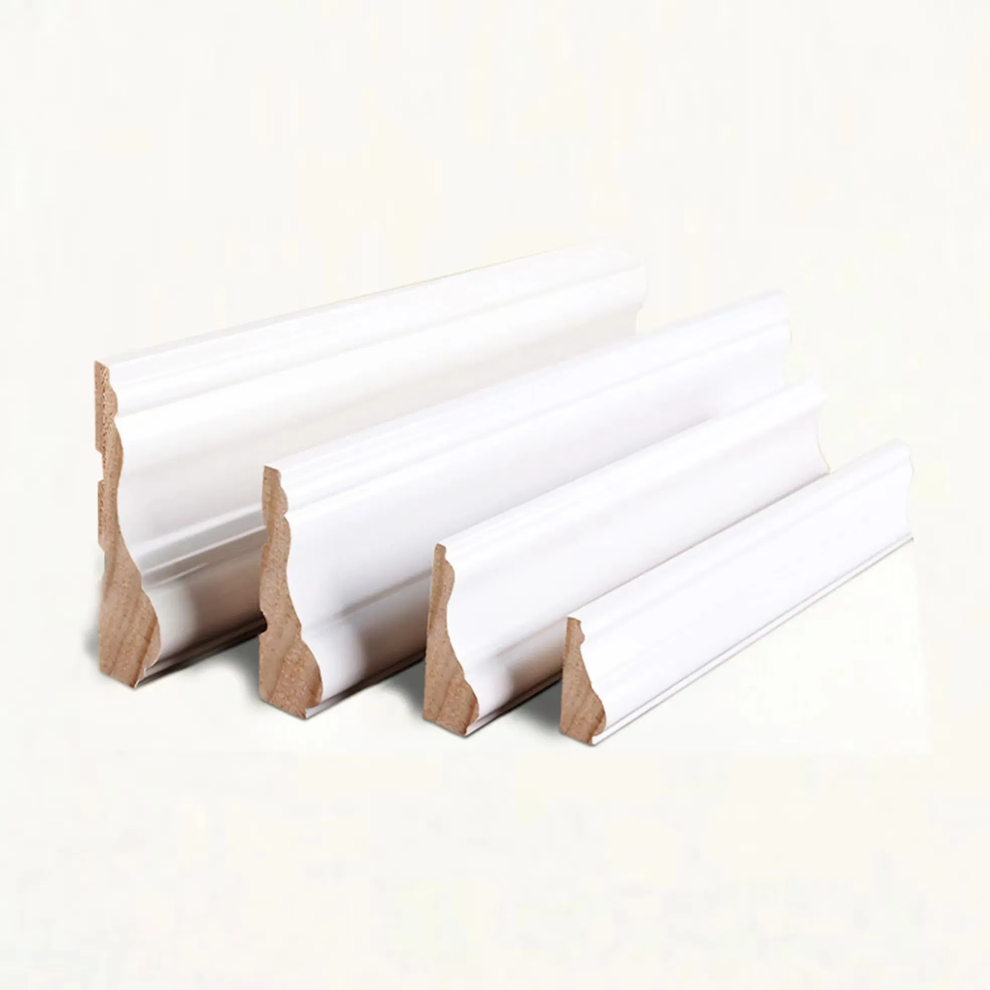 Skirting Wood MDF Pine Mouldings White Primed Baseboard Waterproof Mouldings Interior Decoration Material Mouldings Base Board