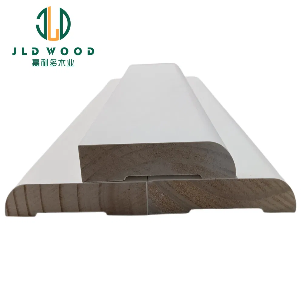 White Primed Moulding Skirting MDF Baseboard Solid Wood Skirting for Home Design