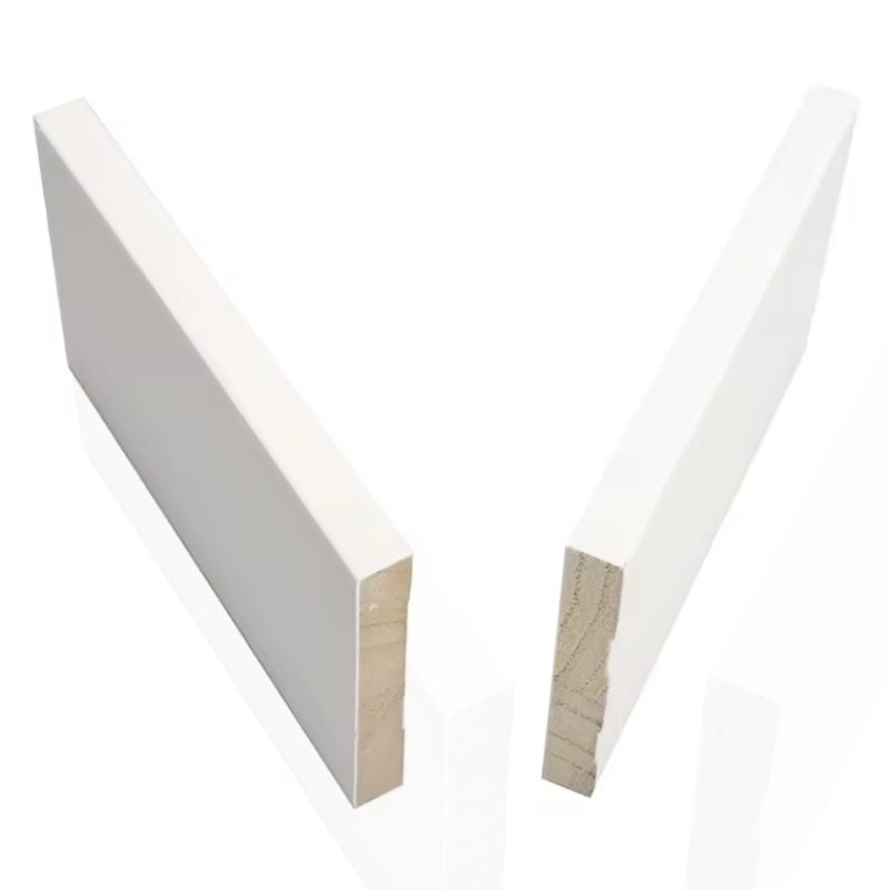 Waterproof Profiles Wood Mouldings with White Color