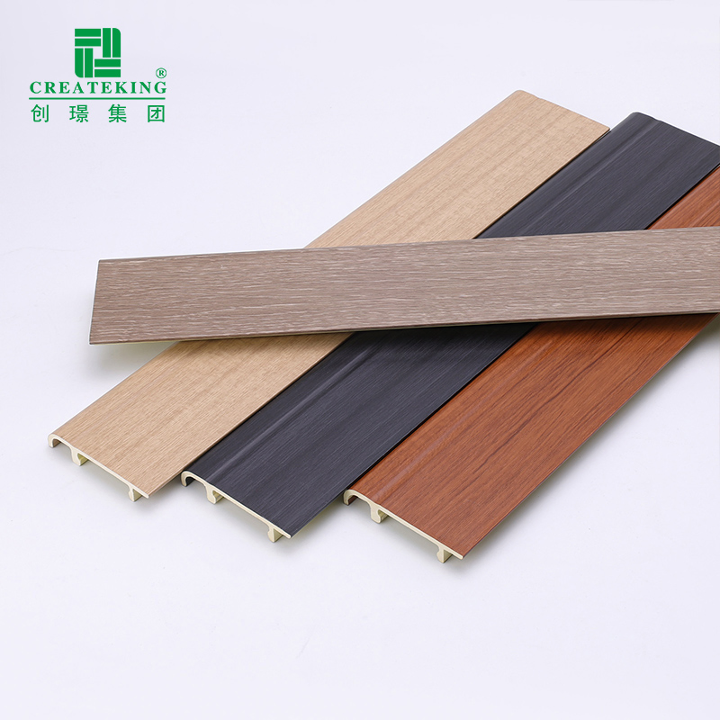 China Factory Createking Customized 76*14mm Waterproof Skirting Board Flooring Baseboard
