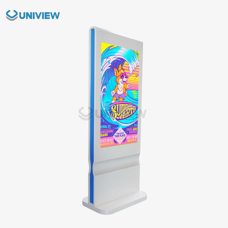 Indoor Floor Standing Simple Shape Indoor IR Touch Indoor LCD Totem