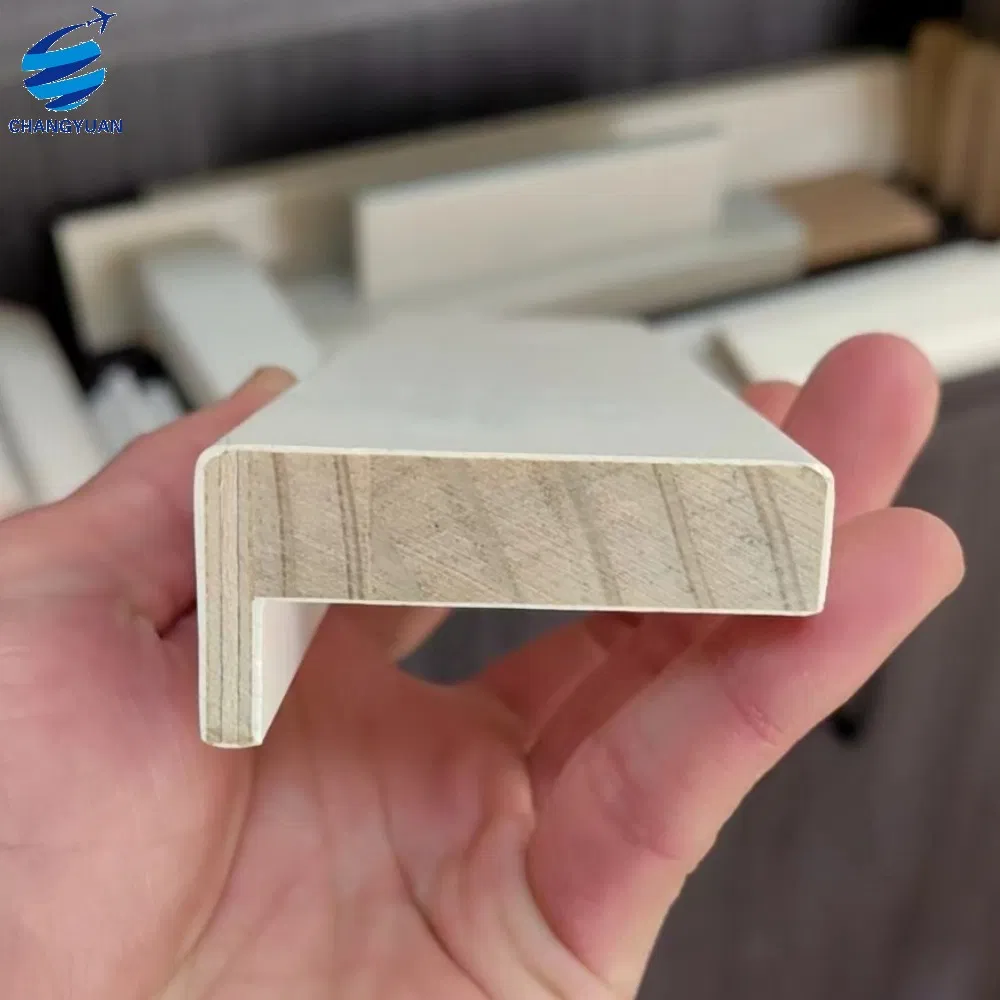 White Primed Solid Wood Mouldings Baseboard Interior Decoration Waterproof Pine Wood Skirting Board Painted Mouldings for Interior Decoration