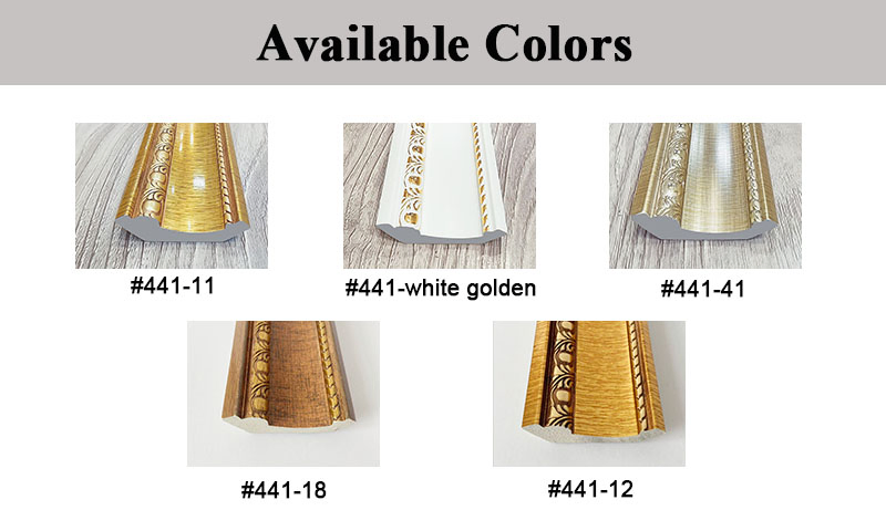 New Arrival Decorative Frame Crown Moulding PS White Golden Wall Ceiling Frame Moulding Crown Molding