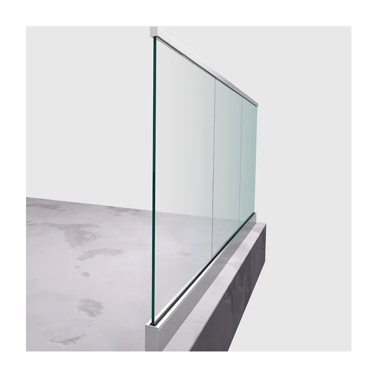 Factory Manufacture Terrace Glass Parapet /Handrail Glass Parapet Panels/ Infill Kit Stair U Channel Railing / Balustrade