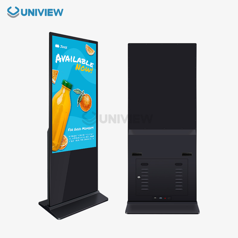 43-Inch Free Standing Indoor Totem Ultra Thin + 2K FHD + Infrared Touch + Driver Board OS