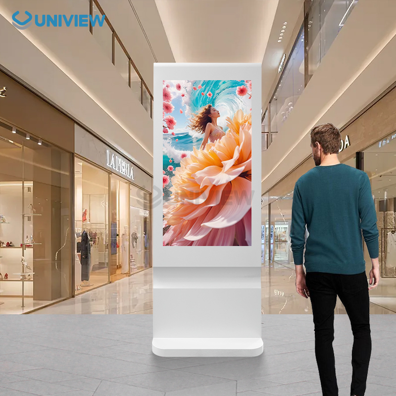 Indoor Floor Standing Simple Shape Indoor IR Touch Indoor LCD Totem