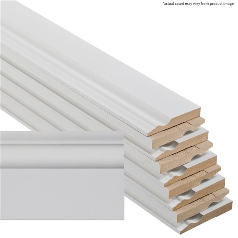 Gesso Primed White Primed Skirtings Wooden Baseboard Moulding Modern Waterproof MDF Baseboard