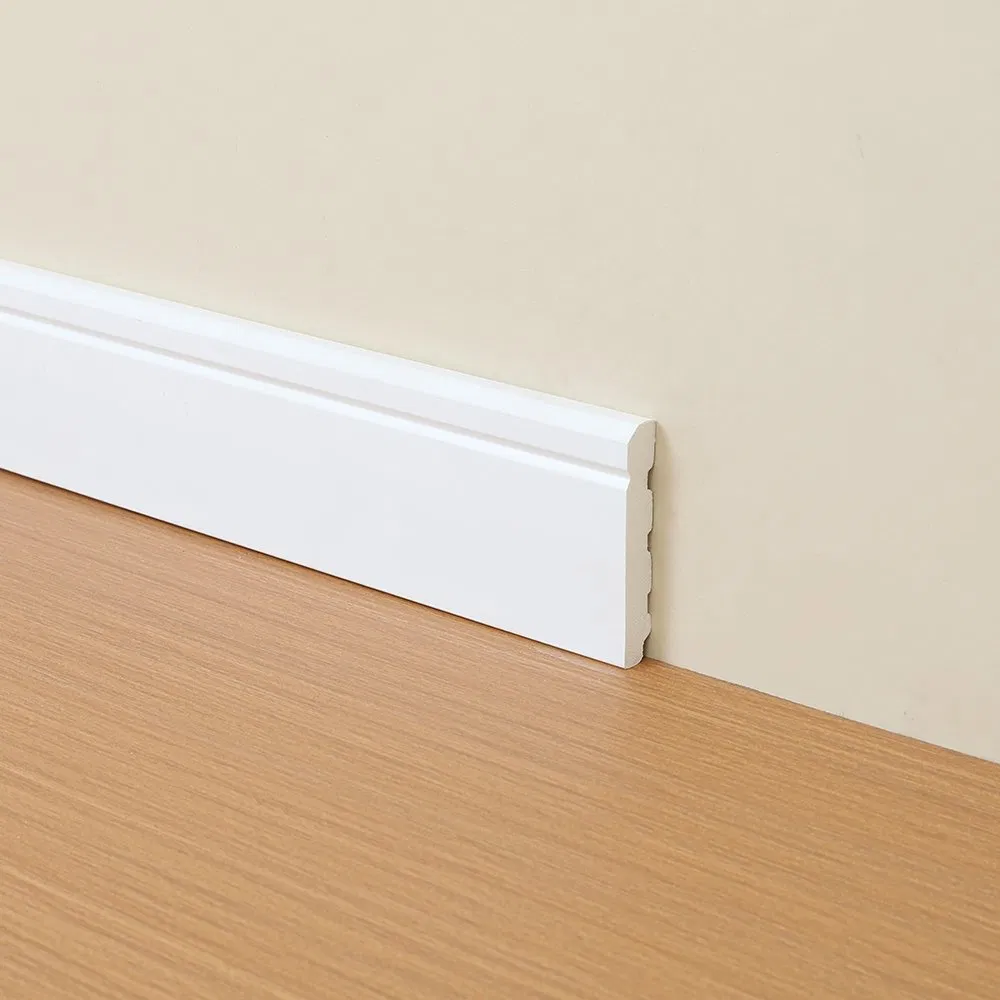 Modern White PS Skirting Lines Plastic Baseboard Flooring Molding
