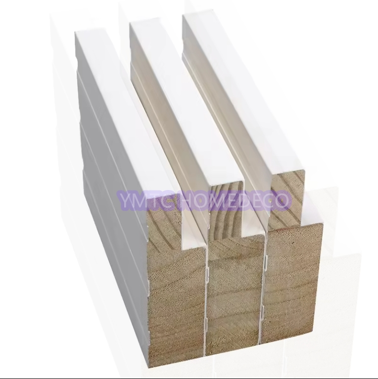 100% Kiln Dried Gesso Primed White Moulding Pine Fj Primed Bullnose