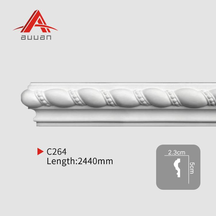 Factory Hot Sell Polyurethane Chair Rail Moulding Carved Flat Moulding for Wall Decor