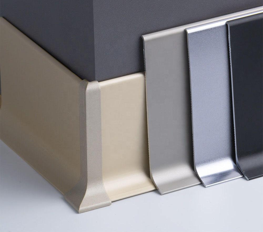 Luxury Aluminum Alloy Skirting Board Scratch Proof Waterproof Modern Baseboard Trim