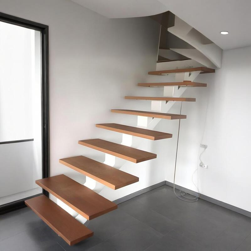 Prefinished Wooden Stair Riser and Stair Tread for Straight Stairs