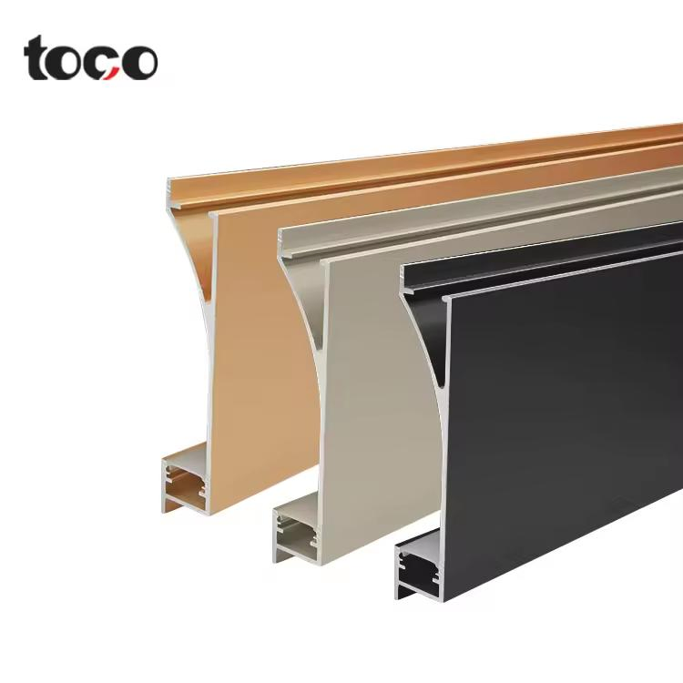 Excellent Aluminum Skirting Board Hidden Profiles Strips LED Lighting Aluminium Decoration Profile