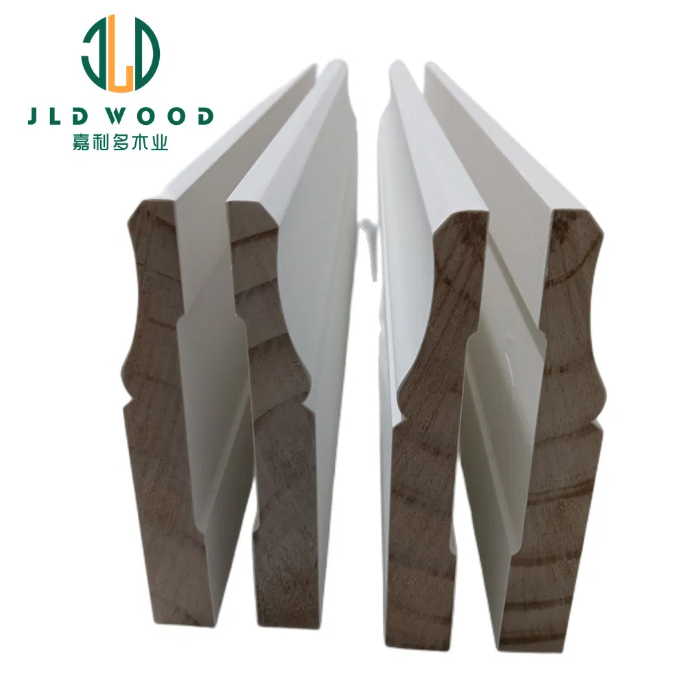 Custom Modern White Primed Base Board Skirt Board Solid Wood Radiata Pine MDF Skirting Baseboard Wooden Moulding