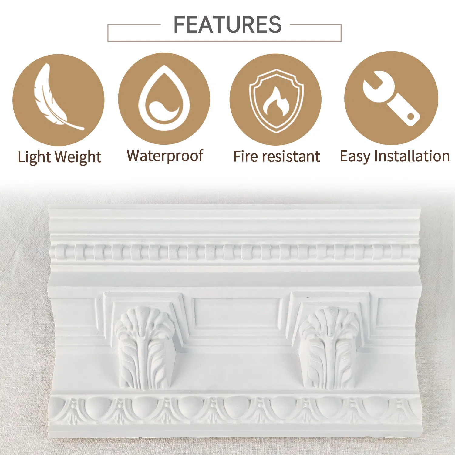 Auuan Factory Outlet Europe Style Polyurethane Material Ceiling Cornice Mouldings