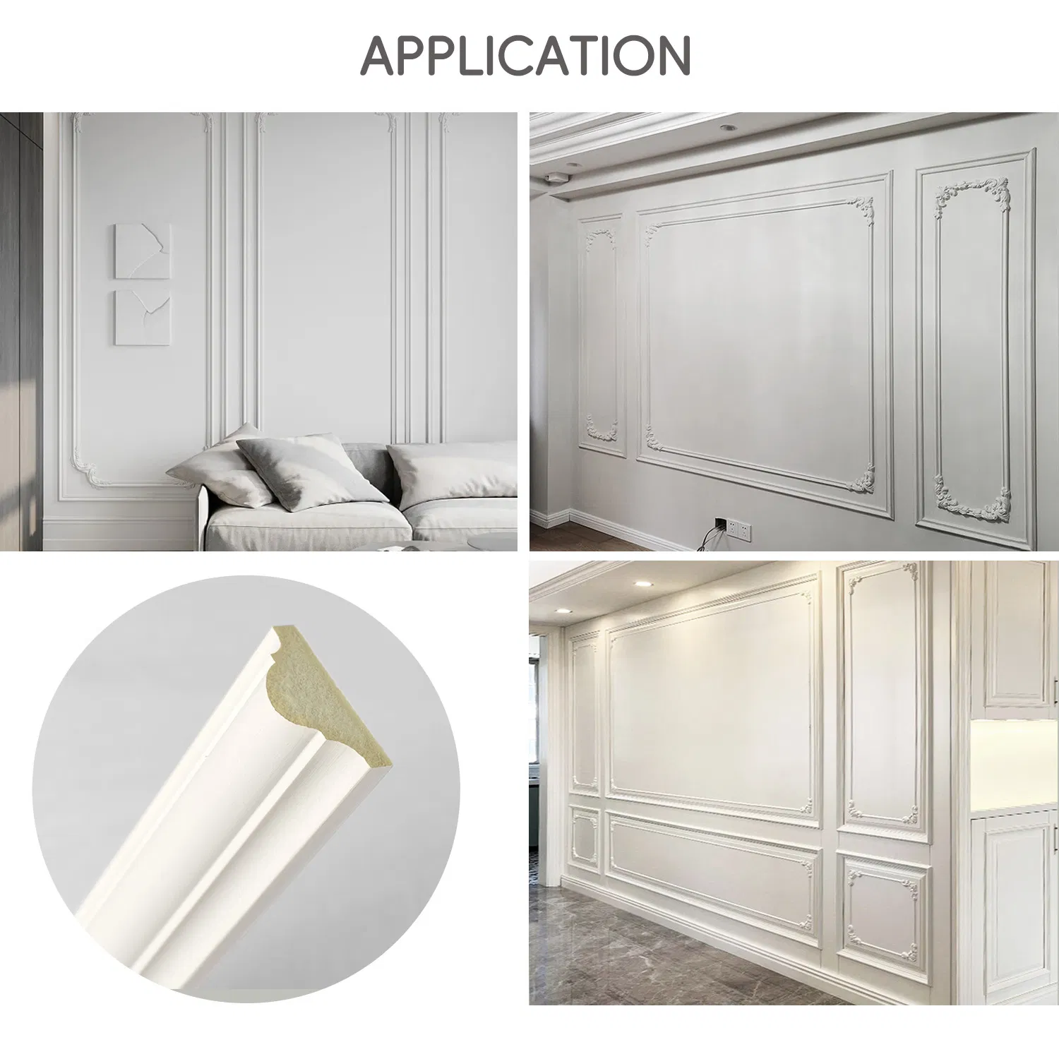 Auuan High Quality PU Ceiling Cornice Moulding for Interior Decoration