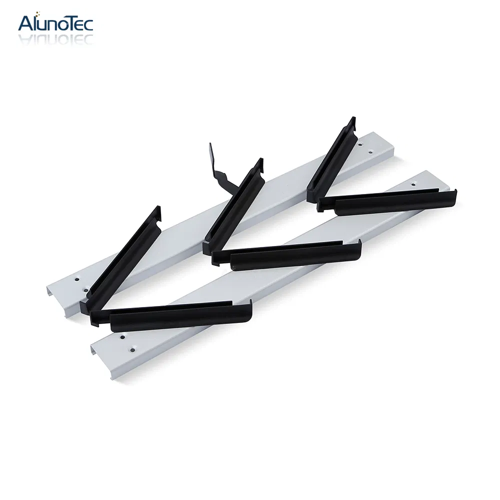 Aluno Customize Fixed Oval Blade Farm Plantation Black Aluminium Shutter Blinds Frame Louver Frames