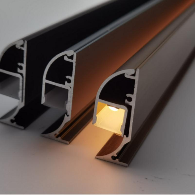 Embedded Skirting Board Trim with LED Trim Profile