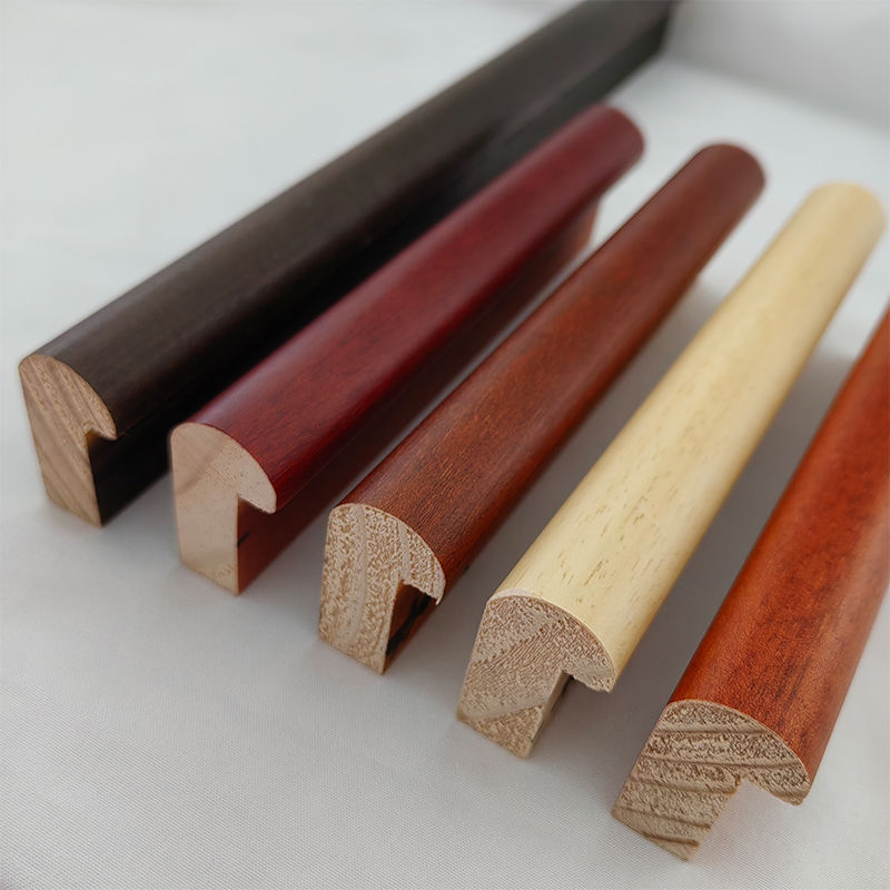 China Factory Customized Size 15X28 20X30 20X20 20X40mm Matte Paint Solid Wood Moulding Pine Oak Real Wood Photo Frame Profiles