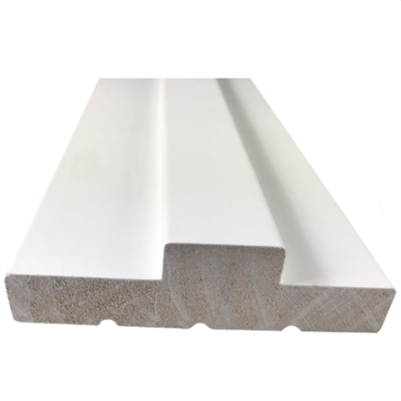 White Primed Solid Wood Door Jamb Flat Jambs White Primed Finger Joiinted Wood Flat Door Jamb MDF Mouldings Would Mouldings
