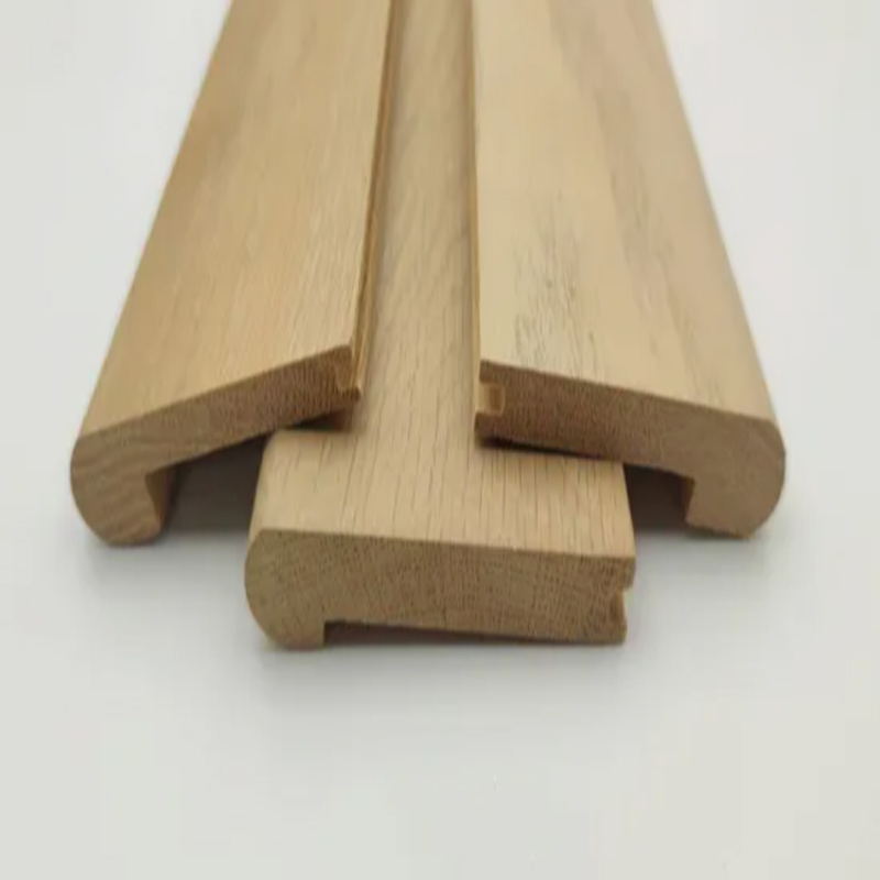Durable Wooden White Oak Stair Tread for Flat Staircase