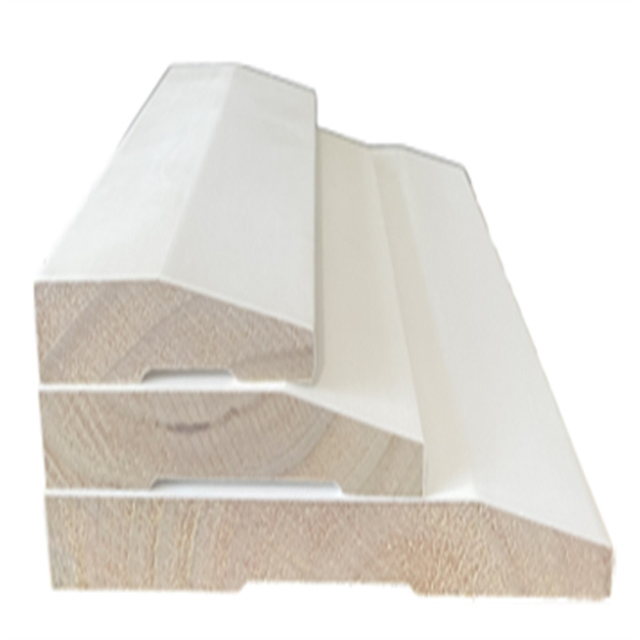 White Primed Modern Solid Pine Wood &amp; MDF Decorative Line Door Casing Mouldings