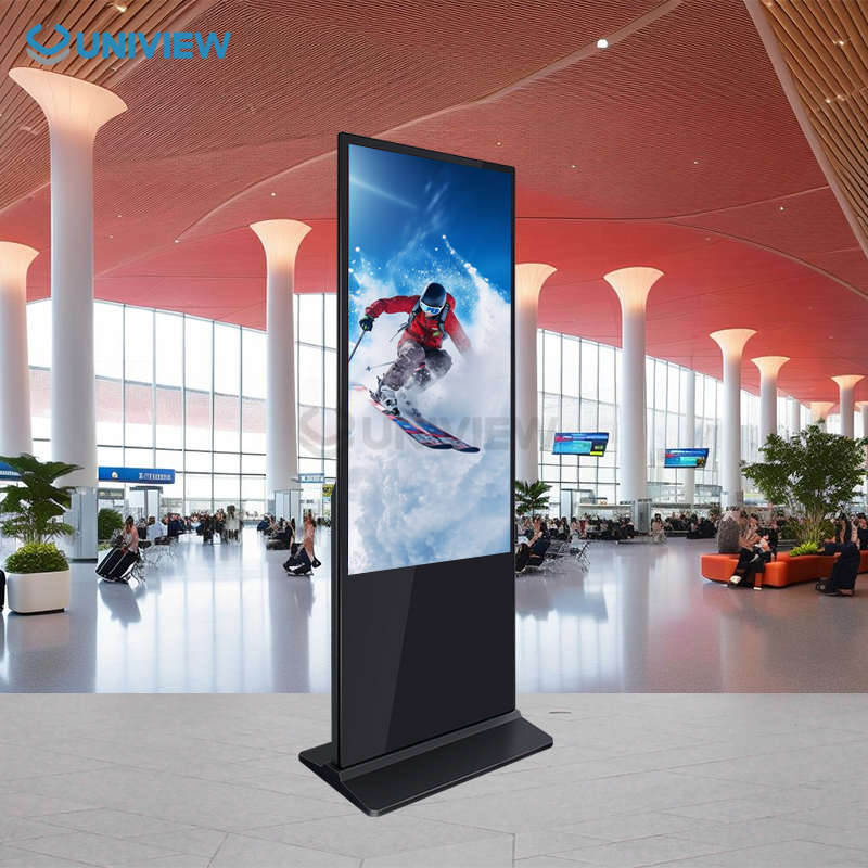 Uniview LCD 65inch Customizable Floor Standing Touch Screen Advertising Software Driver Board Version Advertising Display 2K or 4K Display