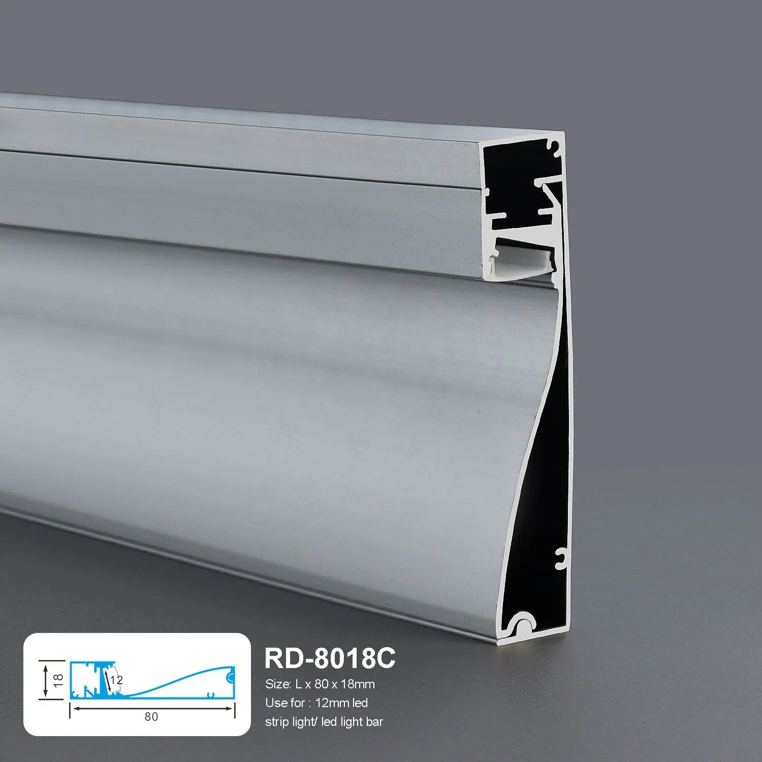 Skirting Board Emits Downward Light Aluminum LED Profiles