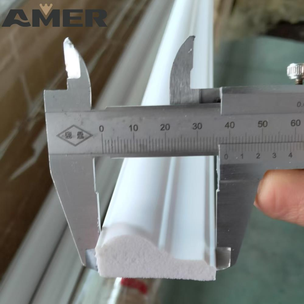 Modern White Baseboard Polystyrene PS Plastic Skirting Board for Kitchen