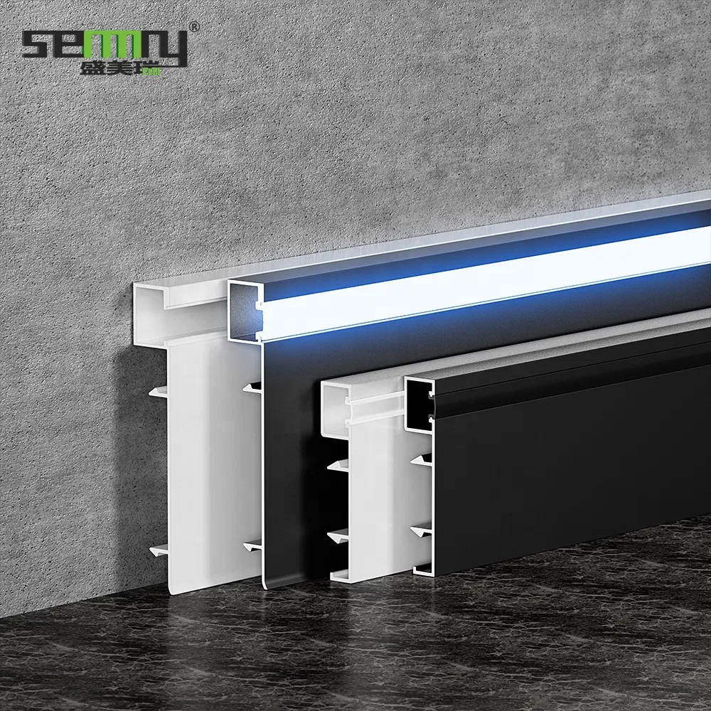 Aluminum LED Skirting Board Decorative Wall Skirting Molding Trim Floor Accessories Skirting LED Profile Ledskirtinglight