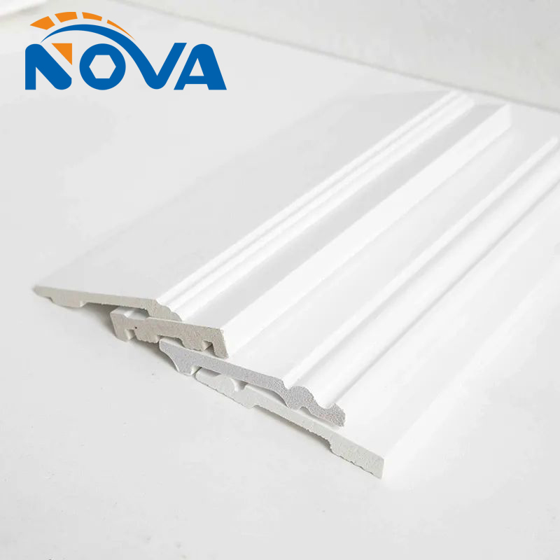 MDF Mouldings Modern Interior Decoration Moulds Waterproof Skirting Baseboard Moulding