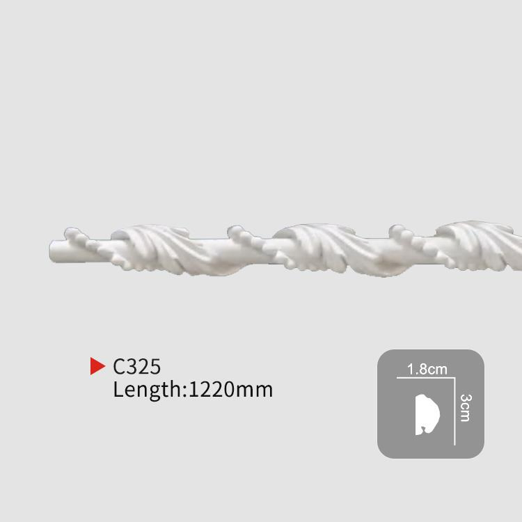 Auuan Decor Caved Panel Molding Polyurethane Trim Plastic Moulding for House Decoration