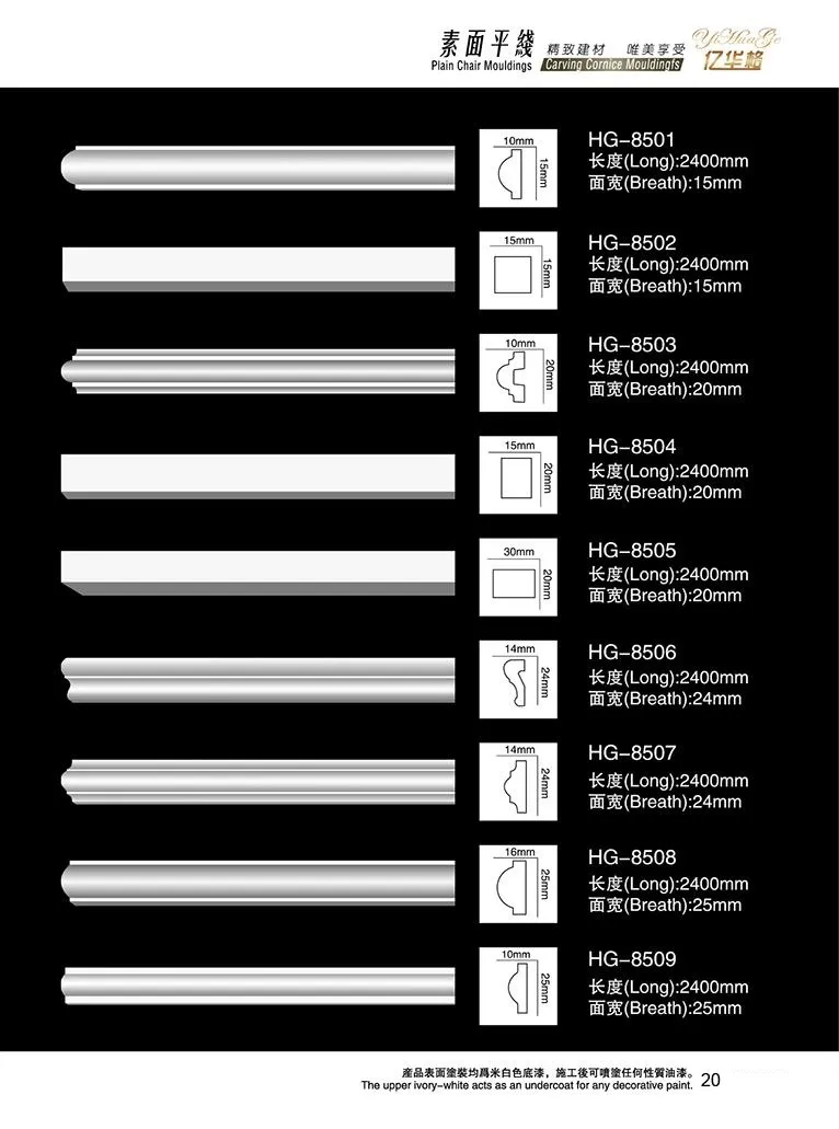 PU Crown Moulding 16